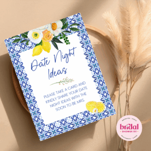 Lemon Themed Date Night Ideas Sign and Cards